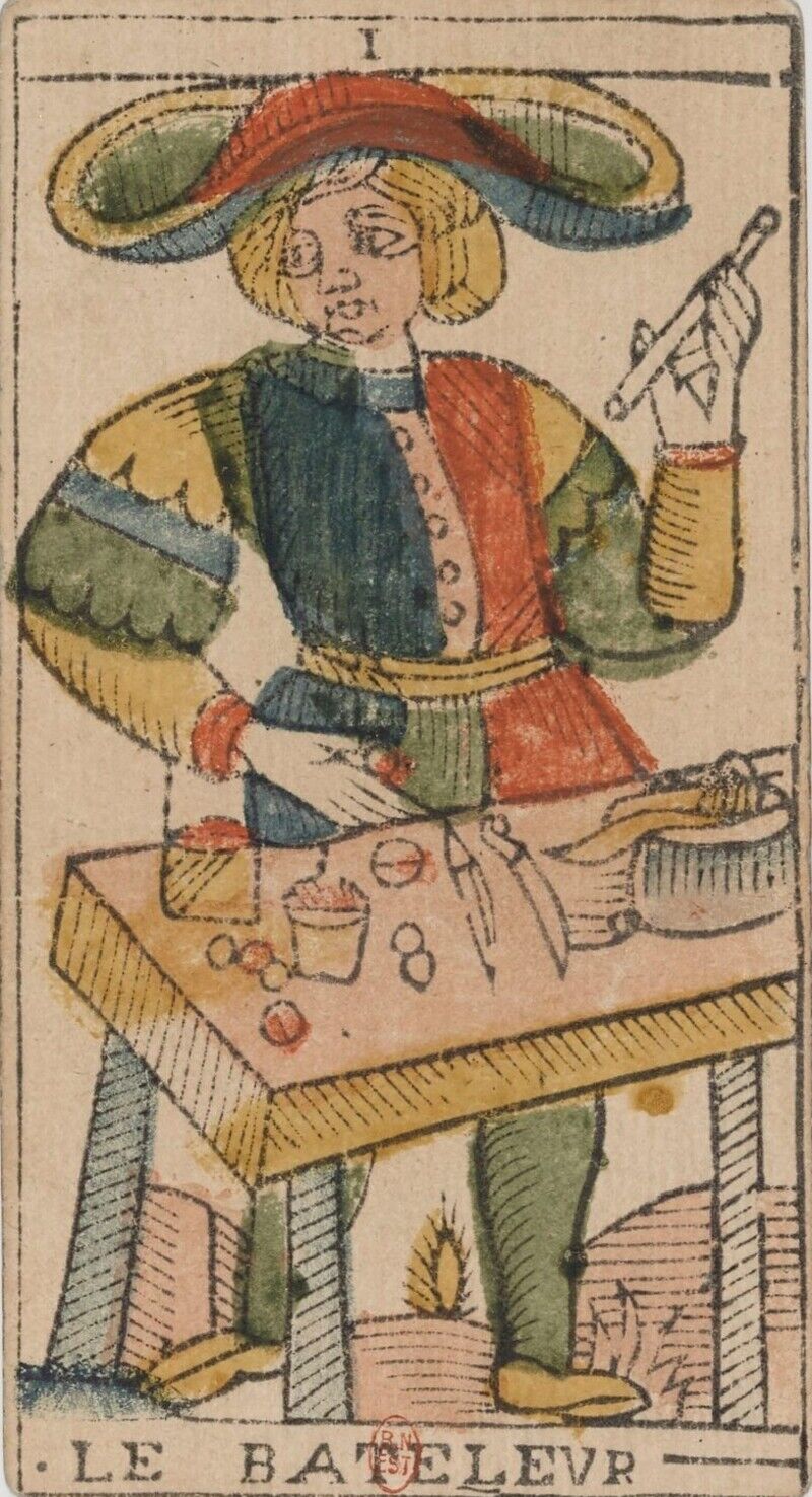 Le Bateleur, premier arcane majeur du Tarot de Marseille